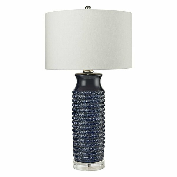 Elk Home Navy Blue 1 Light Table Lamp from the Wrapped Rope Ceramic Collection D2594